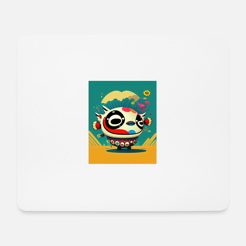Japan 3d Art - Mousepad (Querformat) - Weiß