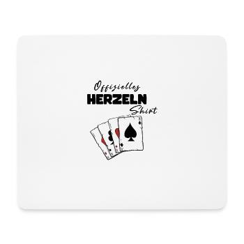 Chemise officielle Herzeln - Tapis de souris (format paysage) - blanc - Devant