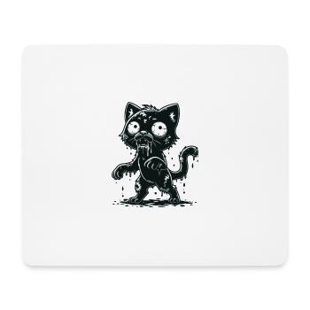 Chat zombie - Tapis de souris (format paysage) - blanc - Devant