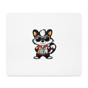 Skunk Cool Été - Tapis de souris (format paysage) - blanc - Devant