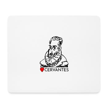 Porträt Ich liebe Cervantes - Mousepad (Querformat) - Weiß - Vorne