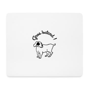 Big Bastard Dog Humor - Mouse Pad (horizontal) - white - Front