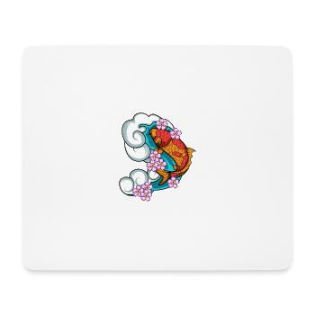 Poison aquariophile en fleurs de cerisier - Tapis de souris (format paysage) - blanc - Devant