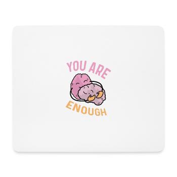 Du bist genug Liebende Person Gift - Mousepad (Querformat) - Weiß - Vorne
