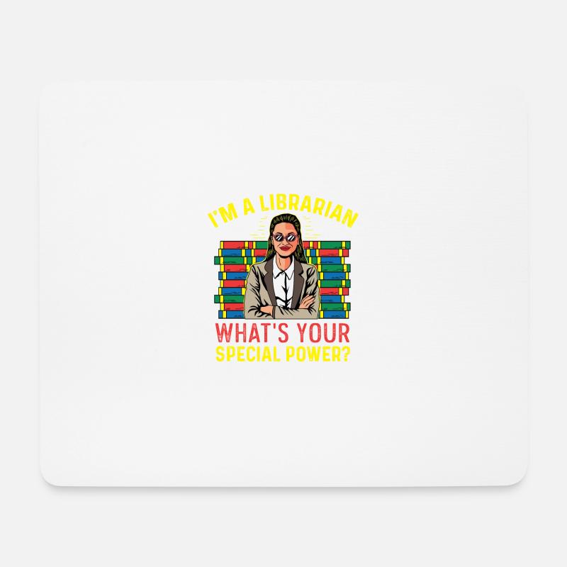 Was ist deine Supermacht? Archivar Geschenk - Mousepad (Querformat) - Weiß