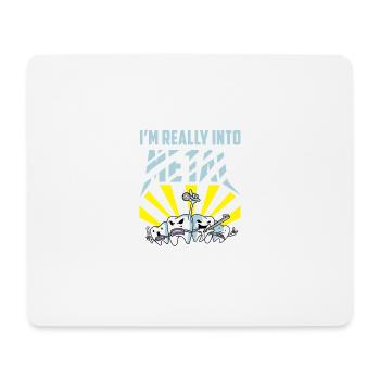Ich bin in Metall Pedia Zahnarzt Geschenk - Mousepad (Querformat) - Weiß - Vorne