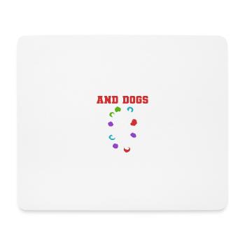 Klettern & Hunde Hundeliebhaber Geschenk - Mousepad (Querformat) - Weiß - Vorne