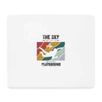 Der Himmel ist nicht meine Grenze, es ist mein Spielplatz - Mousepad (Querformat) - Weiß - Vorne