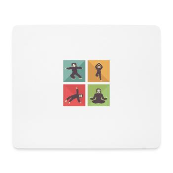 Sloths meditate yoga teacher poison - Mouse Pad (horizontal) - white - Front