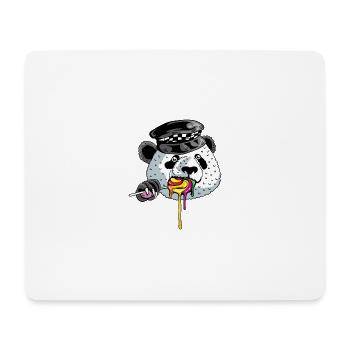Panda Cop Polizist Gift - Mousepad (Querformat) - Weiß - Vorne