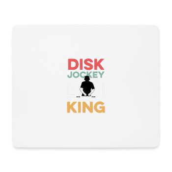 Disc Jockey King Konzertbesucher Geschenk - Mousepad (Querformat) - Weiß - Vorne