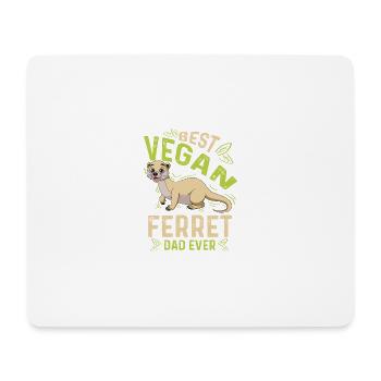 Meilleur cadeau végétalien pour les amoureux des animaux de compagnie - Tapis de souris (format paysage) - blanc - Devant