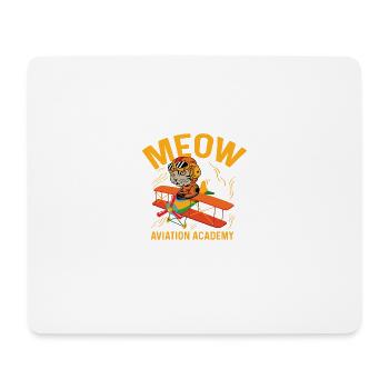 Meow Aviation Academy Kopilot Geschenk - Mousepad (Querformat) - Weiß - Vorne