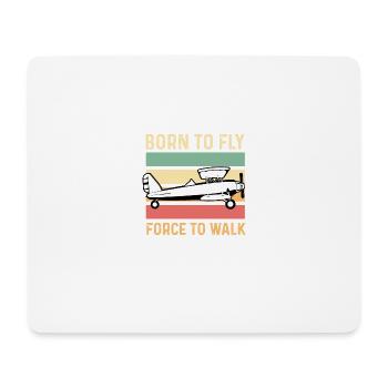 Forced to run aircraft mechanic gift - Mouse Pad (horizontal) - white - Front