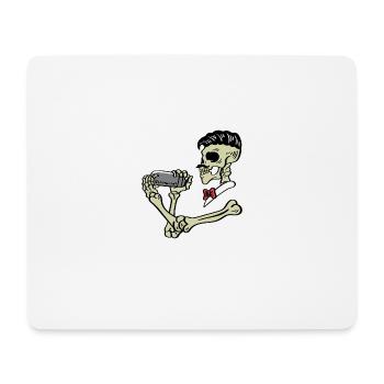 Skeleton Barman Poison alcoolique - Tapis de souris (format paysage) - blanc - Devant