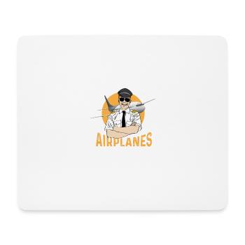 Immer noch Flugzeuge spielen Gewerbepilot Geschenk - Mousepad (Querformat) - Weiß - Vorne