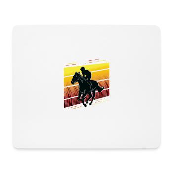 Pferderennwettbewerb Rancher Geschenk - Mousepad (Querformat) - Weiß - Vorne