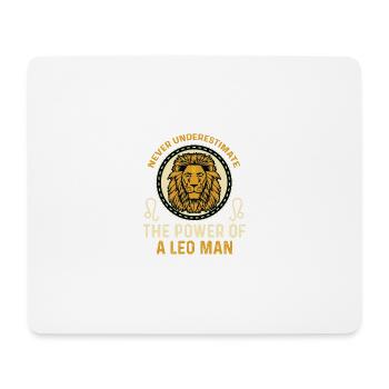 Léo Homme Brave Personne Cadeau - Tapis de souris (format paysage) - blanc - Devant