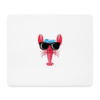 Cooler Hummer Feinschmecker Geschenk - Mousepad (Querformat) - Weiß - Vorne