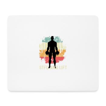 STFU und heben Bodybuilder Gift - Mousepad (Querformat) - Weiß - Vorne