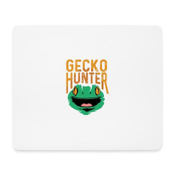 Gecko Hunter Tierpfleger Geschenk - Mousepad (Querformat) - Weiß - Vorne