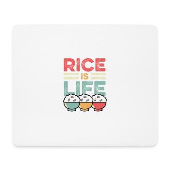 Rice is life Asian or Chinese person - Mouse Pad (horizontal) - white - Front