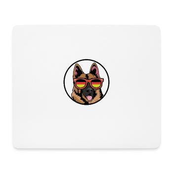 Cool berger allemand amoureux des animaux poison - Tapis de souris (format paysage) - blanc - Devant