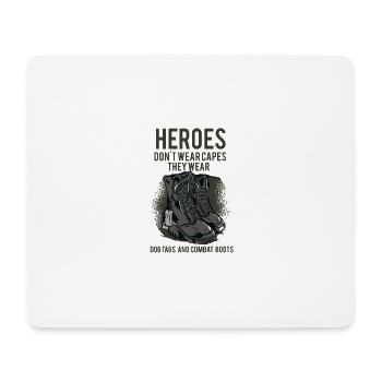 Heroes don't wear capes, they wear dog scarves - Mouse Pad (horizontal) - white - Front