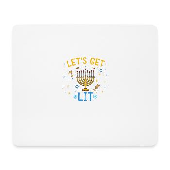 Lassen Sie uns lustige hässliche Hanukka -Awesome - Mousepad (Querformat) - Weiß - Vorne