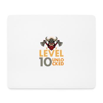 Stufe 10 freigeschaltetes Videospiel Vintage Vikin - Mousepad (Querformat) - Weiß - Vorne