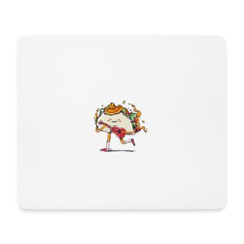 Drôles de roses de la Saint-Valentin sont rouges bla Tacos Fei - Tapis de souris (format paysage) - blanc - Devant