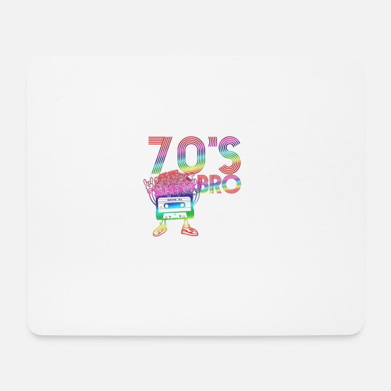 70er Jahre Bro Vintage Retro -Kassette - Mousepad (Querformat) - Weiß