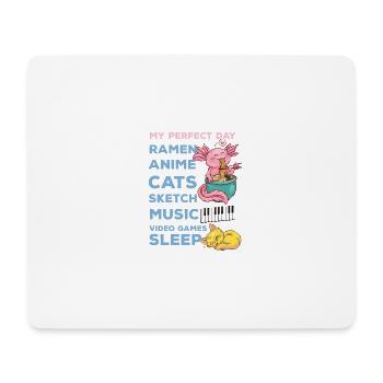 My Perfect Day Anime Funny Quote Ramen Sket - Tapis de souris (format paysage) - blanc - Devant