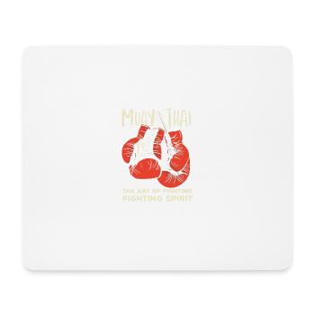 Muay Thai Vintage Retro Kunst des Kampfes Kickboxi - Mousepad (Querformat) - Weiß - Vorne
