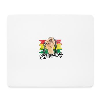 Juneteenth célèbre la liberté de citation noire drôle - Tapis de souris (format paysage) - blanc - Devant