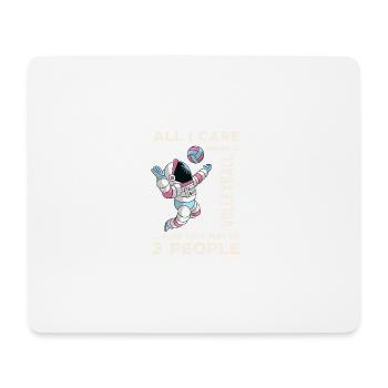 Ich kümmere mich um Volleyball Fous Footd 3 People - Mousepad (Querformat) - Weiß - Vorne