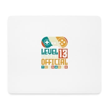 Level 13 freigeschaltete offizielle Teenager 13. B - Mousepad (Querformat) - Weiß - Vorne