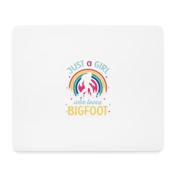 Citation amusante Les filles qui aiment Bigfoot - S - Tapis de souris (format paysage) - blanc - Devant