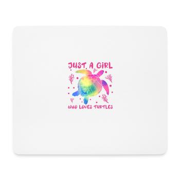 Fun the girl who loves turtles - Women - Mouse Pad (horizontal) - white - Front