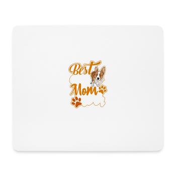 Funny Corgi Mom Art Women Girls Dogs Pembroke C - Mouse Pad (horizontal) - white - Front