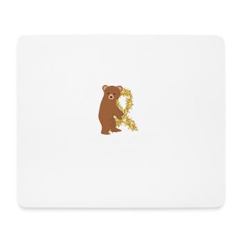 Childhood Cancer Awareness Bear Ribbon Funny.co - Mouse Pad (horizontal) - white - Front