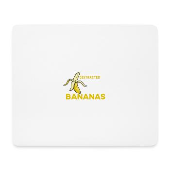 banana slightly distracted bananas vegan food - Mouse Pad (horizontal) - white - Front