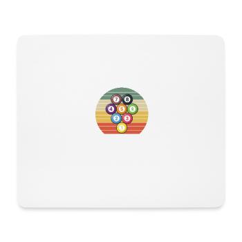 Devis Vintage Billard Billard 8 Ball - Tapis de souris (format paysage) - blanc - Devant