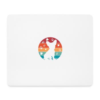 My dog thinks I'm a great retro - Mouse Pad (horizontal) - white - Front