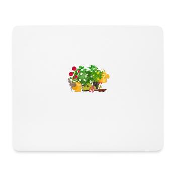 Je jardine pour ne pas étouffer les gens, ret - Tapis de souris (format paysage) - blanc - Devant