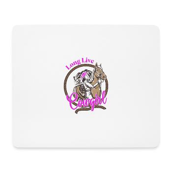 Lustige Quote Pferdbesitzer Mädchen Kuhmädchen Vin - Mousepad (Querformat) - Weiß - Vorne