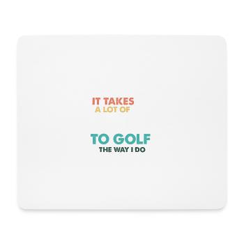 Golf Gag Fun Vintage Golf Balls Pun Jok Control - Mouse Pad (horizontal) - white - Front