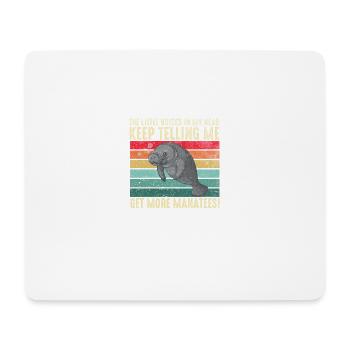 Sweet Sea Art for Sea Cow Dugong Manatee Animal - Mouse Pad (horizontal) - white - Front