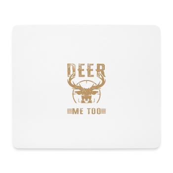 Ich frage mich, ob Hirsch auch an mich denken - Mousepad (Querformat) - Weiß - Vorne