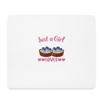 Juste une fille qui aime le chocolat - Tapis de souris (format paysage) - blanc - Devant